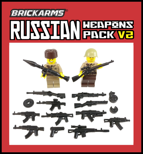 BrickArms WWII RUSSIAN Weapon Pack V2 for Minifigures Limited Edition NEW