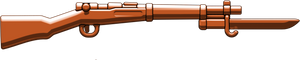 BrickArms ARISAKA Rifle with Bayonet for Minifigures Japan WWII NEW! Dark Brown