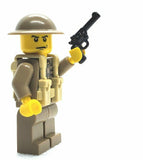 BrickArms WEBLEY REVOLVER For British Soldier Minifigures  -NEW- Gunmetal