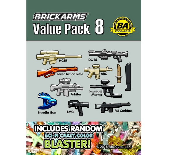 BRICKARMS Value Pack #8 Weapon Pack w/ Random Sci Fi Weapon for Minifigures NEW