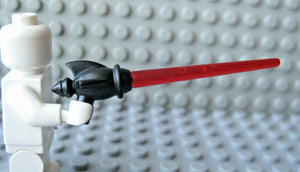 Custom Sci-Fi RAYGUN Space Pistol for Minifigures -Black with Red Beam-