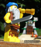 BrickArms MACHETE Blade Weapon for Minifigures NEW -Gunmetal-