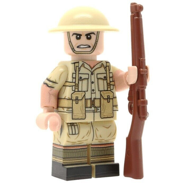WW2 British Commonwealth Soldier Minifigure (Desert) NEW United Bricks