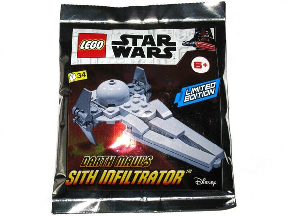 Genuine Lego Darth Maul SITH INFILTRATOR Sealed Foil Pack Set - Star Wars 912058