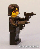 Brickarms MICRO SMG for Minifigures -NEW- LOT OF 2 Black