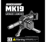 Brickarms MK19 w/ TRIPOD for Custom Minifigures NEW - Black