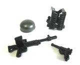 BrickArms German PARATROOPER PACK for WW2 Custom Minifigures -FG-42 Luger Helmet