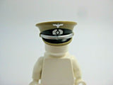 Custom OFFICER HAT for Minifigures -Police Military WWII -Pick Color