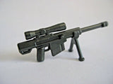 BrickArms HCSR .50 Cal Sniper Rifle W/ BIPOD for Minifigs -Military -Gunmetal-