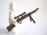 BrickArms KAR98 German SNIPER Rifle W/ BIPOD for Minifigs -Soldier WWII