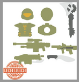 Custom Shock Trooper Accessory Pack for Minifigures -Olive Green