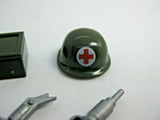 Custom MEDIC KIT for Minifigures WW2 -Helmet, Case, Medical Gear!- NEW