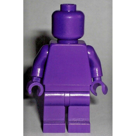 Lego MONOCHROME Solid PURPLE Minifigure - Plain Dark Purple Color- Statue NEW