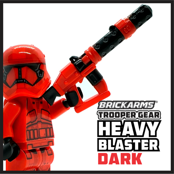 BrickArms Trooper Gear DARK HEAVY BLASTER for  Minifigs -FWMB-10 - NEW
