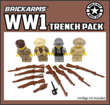 BrickArms WWI TRENCH PACK for Minifigs -Battlefield Military Army NEW