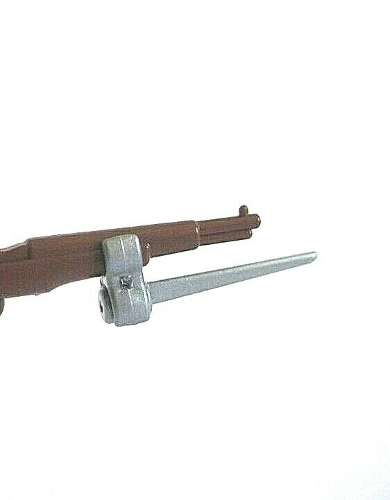 BrickArms U CLIP & BAYONET Accessories for Minifigure Weapons NEW (Silver)