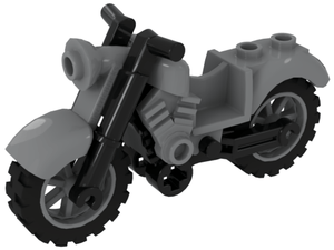 Lego Motorcycle Vintage Style for Minifigures - Light Gray- 6866