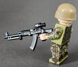 BrickArms RPK-74M Tactical for Minifigures -Soldier Military -NEW- Black
