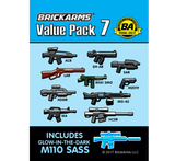 BRICKARMS Value Pack #7 Weapon Pack w/ GLOW M110 SASS for  Minifigures NEW