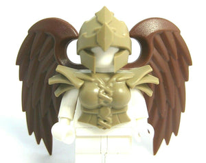 Custom HARPY Tan Armor, Helmet & Brown Wings for Minifigures