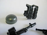 BrickArms German PARATROOPER PACK for WW2 Custom Minifigures -FG-42 Luger Helmet