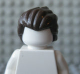 Custom Dark Brown HERO HAIR Swept Back for Minifigures -Brickforge-