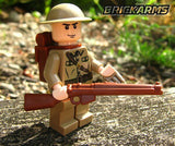 BrickArms SMLE Rifle for Minifigures - Brown- NEW Soldiers