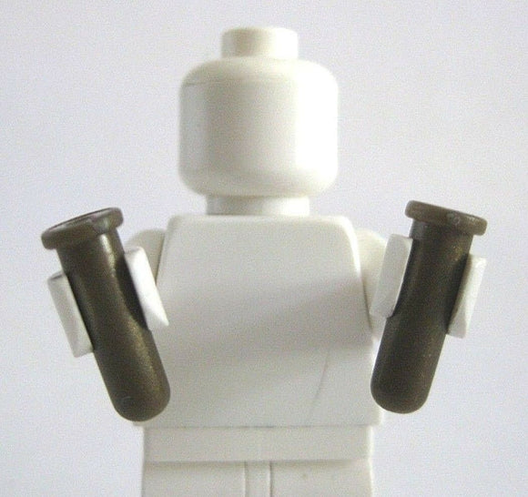 Custom TEST TUBE 2 pc Lot for Scientist Minifigs -Bronze- Accessory