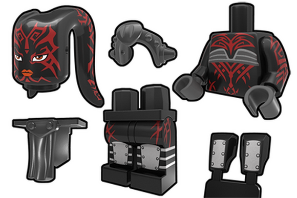 Arealight Darth Talon (Black Version) Custom Printed Minifigure Twi'lek Assassin