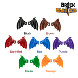 Custom Dragon Wings for Minifigures (Pair)-Pick your Color! NEW