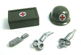 Custom MEDIC KIT for Minifigures WW2 -Helmet, Case, Medical Gear!- NEW