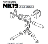 Brickarms MK19 w/ TRIPOD for Custom Minifigures NEW - Black