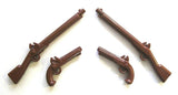 BrickArms FLINTLOCK Musket & Pistol PACK 4 Guns for Minifigures NEW