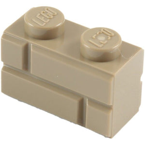 Lego MASONRY BRICK Bulk Lot of 50 pcs -1x2 Dark Tan- Part 98283- Brand New