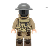 WW1 British Soldier with Gas Mask Minifigure - United Bricks