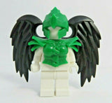Custom HARPY Green Armor, Helmet & Black Wings for Minifigures