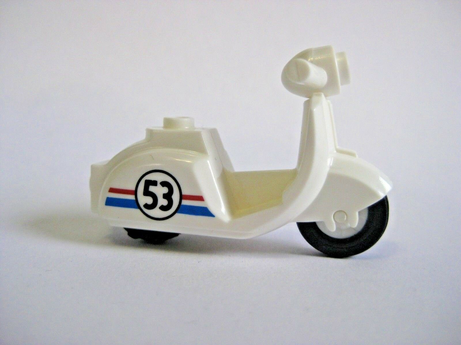 LEGO Vespa wheel hack on a cool custom Hot Rod + mini Vespa 