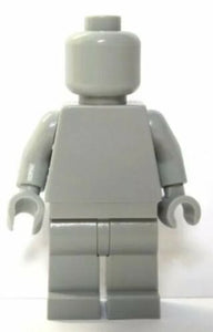 Lego LIGHT BLUISH GRAY Monochrome Minifigure - Plain Color- Statue NEW