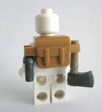 Custom BACKPACK Accessory for Minifigures -INCLUDES HATCHET & CANTEEN! New