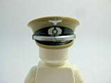 Custom OFFICER HAT for Minifigures -Police Military WWII -Pick Color