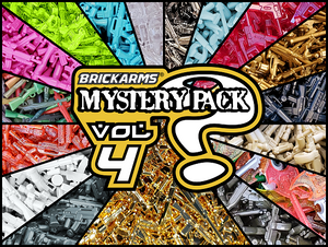 BrickArms GOLDEN MYSTERY PACK Vol. 4 -18 Random pcs W/ 24K GOLD Weapon!  NEW