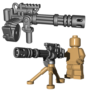 Custom Minigun for Minifigures Weapon -Pick Your Color!- Soldiers