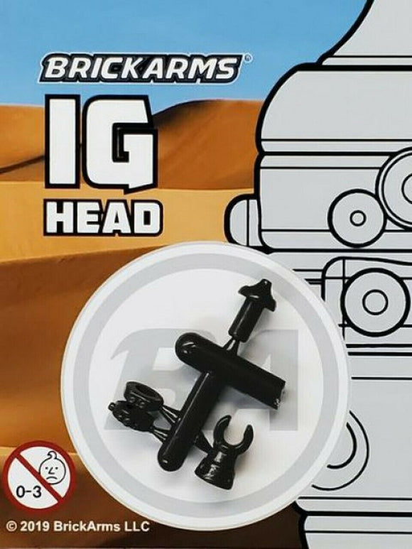 BrickArms IG-88 DROID HEAD 4 pc Very Detailed for Minifigures -NEW- Black
