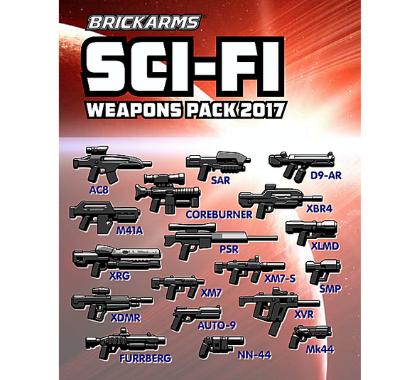 BRICKARMS Sci-Fi Weapons Pack 2017 for  Minifigures Limited Edition
