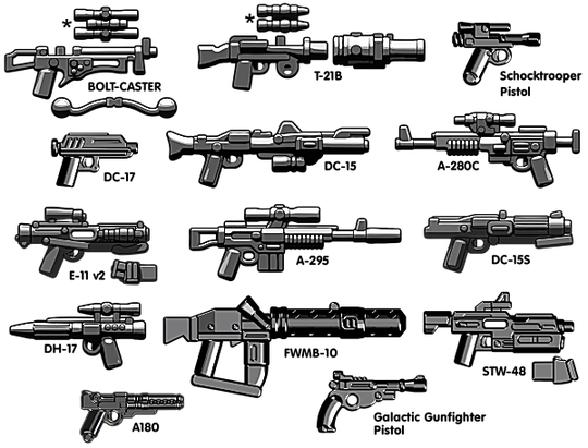 Brickarms Revolution V2 Blaster Pack – Compatible With Star Wars Minifigures – New