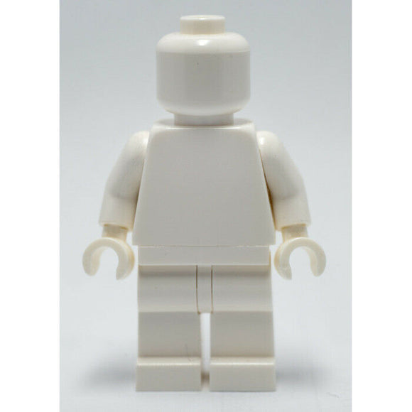 Lego MONOCHROME Solid WHITE Minifigure - Plain White Color- Statue NEW