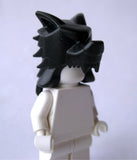 Custom WOLF PELT HELM for  Minifigures Black White or Brown -Castle Viking