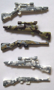Custom WWII CAMO WEAPONS 5 pcs for Minifigures -Gewehr 43 & Springfield