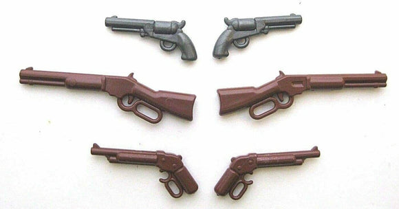 BrickArms WESTERN PACK 6 weapons for Minifigures NEW- Lever Action M1851 M1887