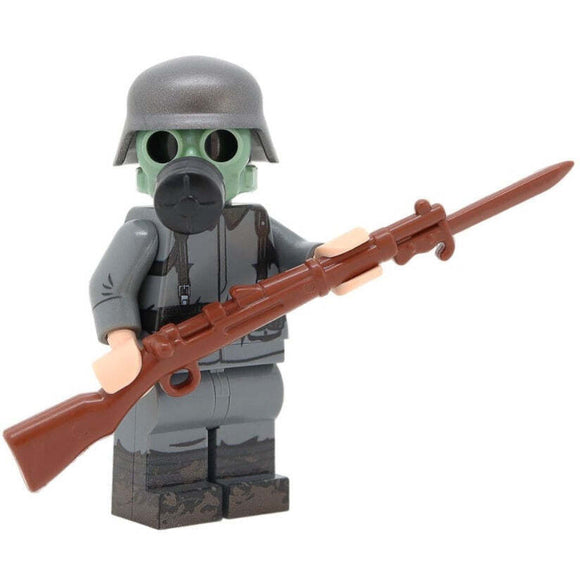 WW1 German Soldier with Gas Mask Minifigure -United Bricks